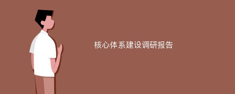 核心体系建设调研报告