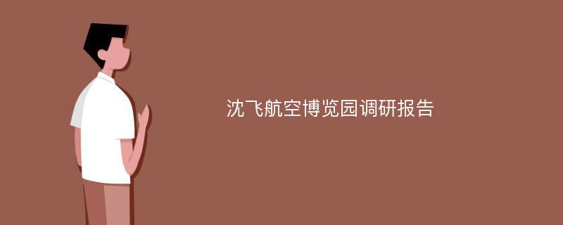 沈飞航空博览园调研报告