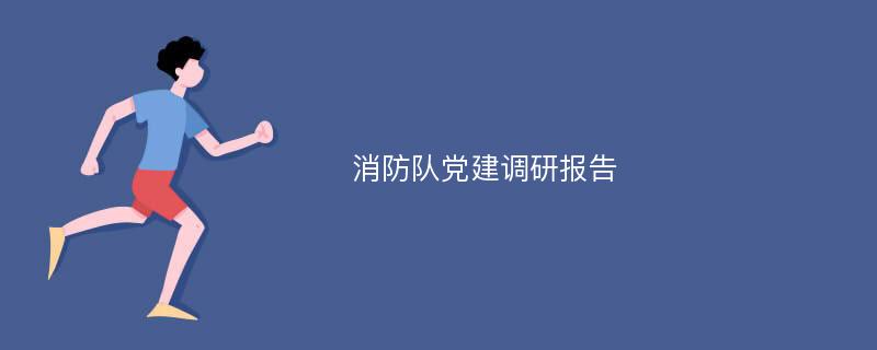 消防队党建调研报告